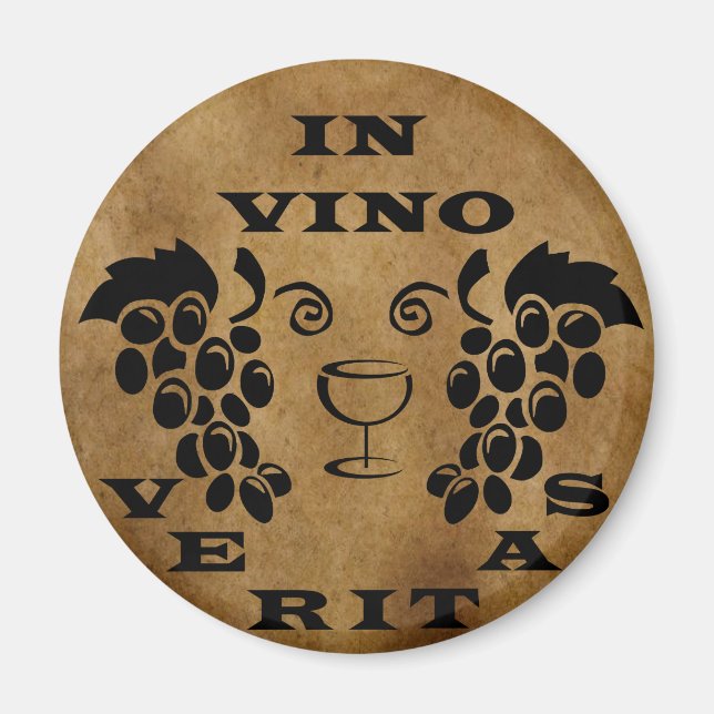 Imán in vino veritas In Wine Hay verdad al beber (Frente)