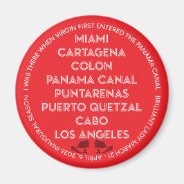 Imán Inauguración del Canal de Panamá en barco