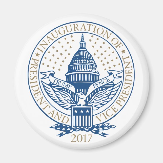 Imán Inauguración presidencial Logo de Trump Pence 2017 (Frente)