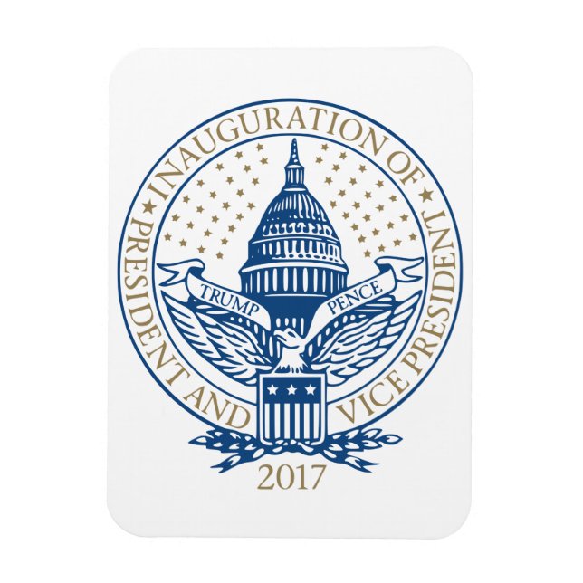 Imán Inauguración presidencial Logo de Trump Pence 2017 (Vertical)