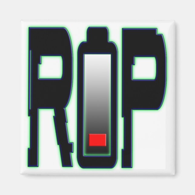 Imán Incendio cuadrado de la batería RIP (Frente)