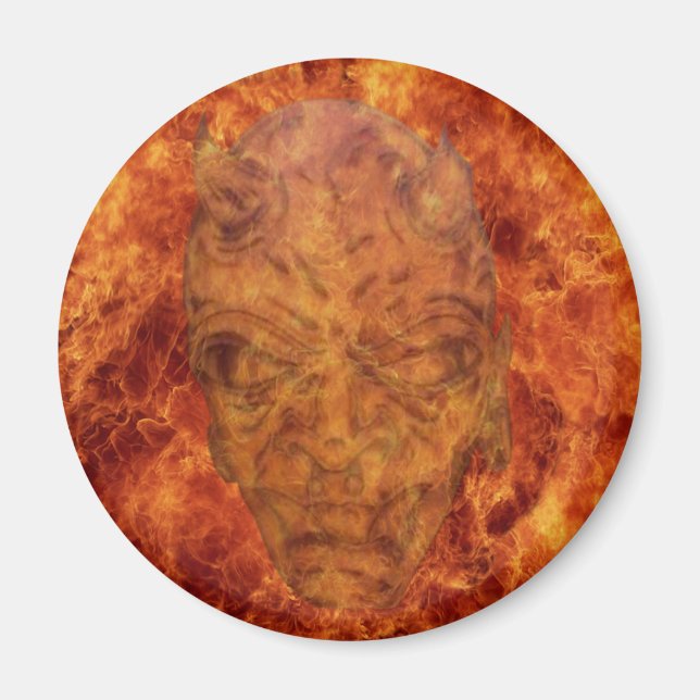 Imán Incendio de Demon Round Magnet (Frente)