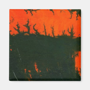 Imán "Incendio de pantano #2" Magnífico de arte abstra