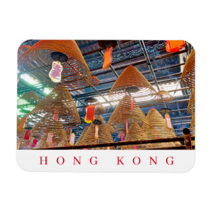 Imán Incentivo de incienso en el templo de Hong Kong en