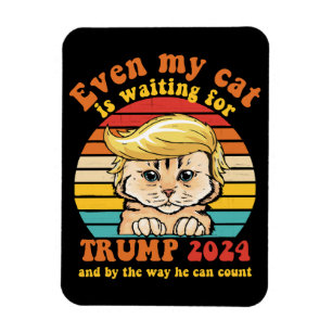 Imán Incluso mi gato está esperando la ropa de Trump 20