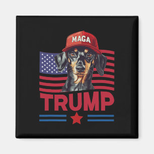 Imán Incluso mi perro ama a Trump divertido Dachshund M
