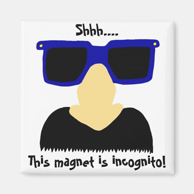 Imán Incognito Mustache & Glasses Magnet (Frente)