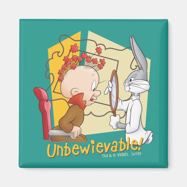 Imán "Inconcebible" Barber BUGS BUNNY™ y Elmer Fudd (Frente)