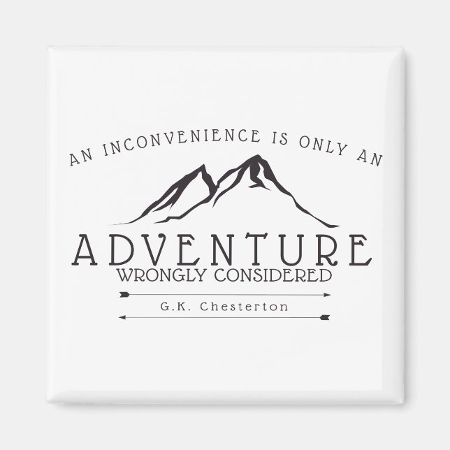 Imán Inconvenientes Chesterton Cita Fridge Magnet (Frente)