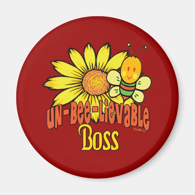 Imán Increíble Boss Sunflowers Y Bebidas (Frente)