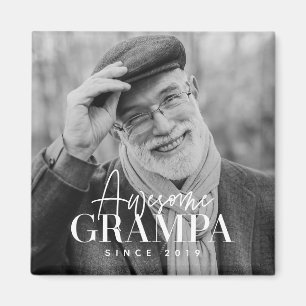 Imán Increíble Grampa desde 20XX Sencilla Foto Elegante