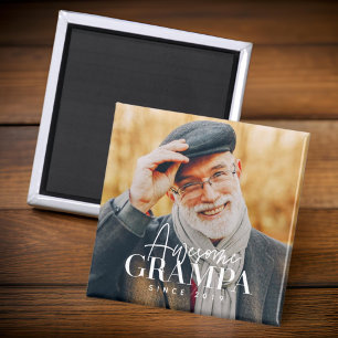 Imán Increíble Grampa desde 20XX Sencilla Foto Elegante