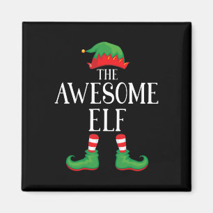 Imán Increíble grupo de pareja Elf Xmas Familia Gracios
