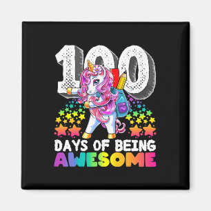 Imán Increíble regalo de Unicornio de 100 días de escue