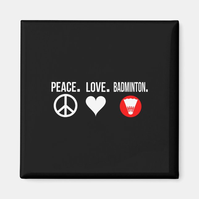 Imán Incursión del jugador de bádminton de Peace Love (Frente)
