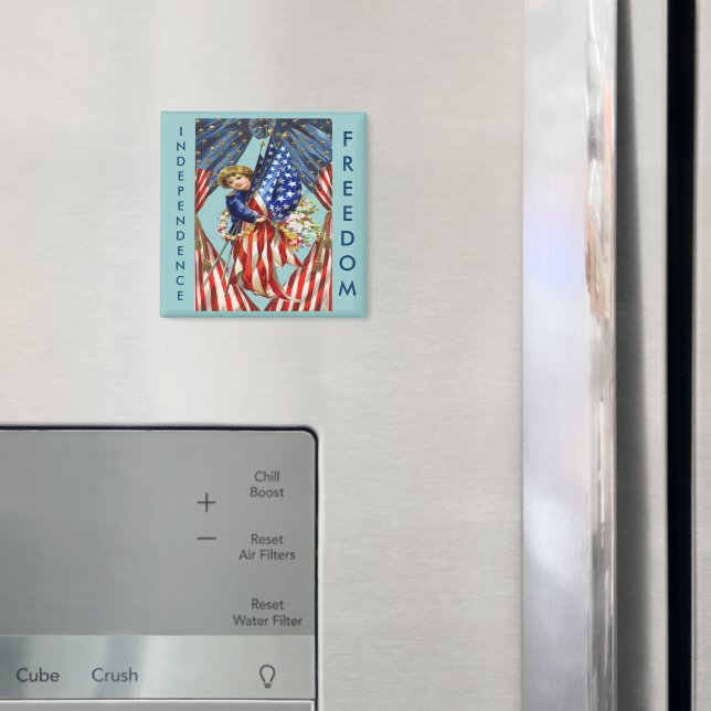 Imán Independencia y libertad de vintage (In situ (nevera))