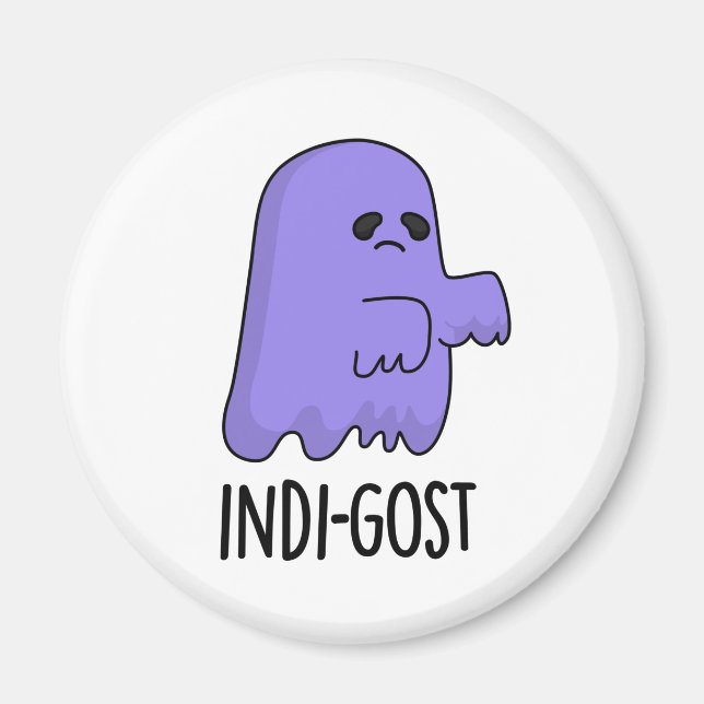 Imán Indi-gost Funny Halloween Indigo Ghost Pun (Frente)