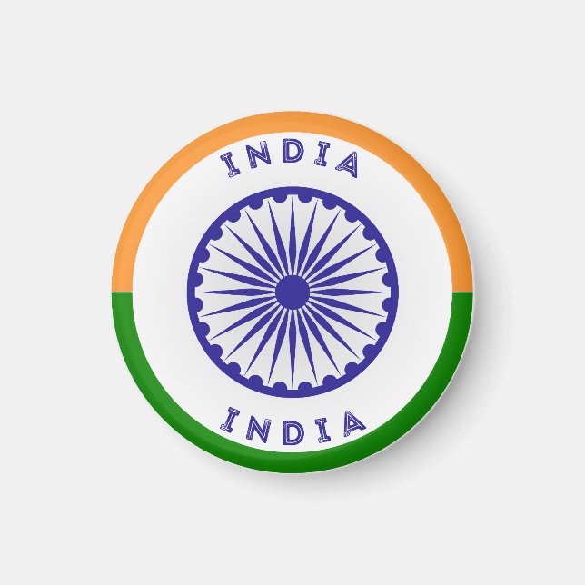 Imán India Ashoka Chakra Circle Shape (Frente)
