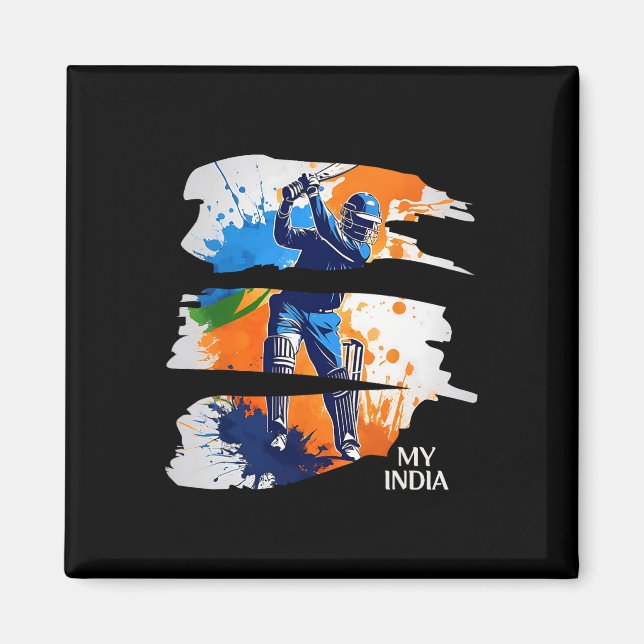 Imán India Cricket Jersey Flag Indian Cricket  (Frente)