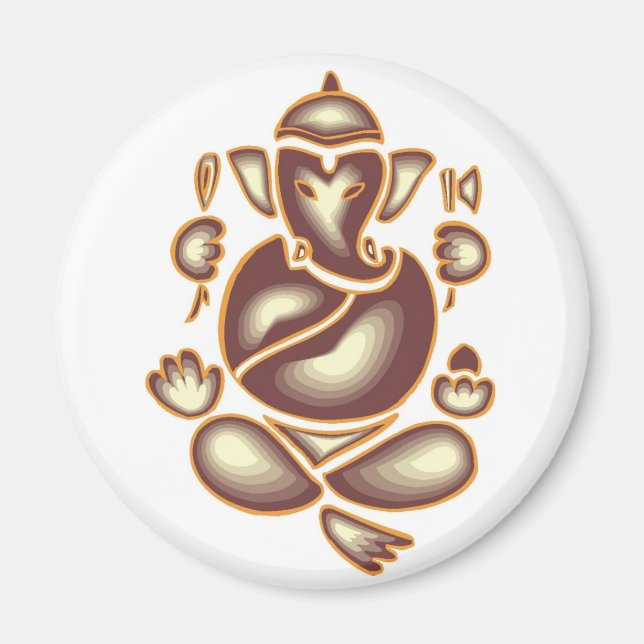Imán India Elephant Meditation Magnet (Frente)