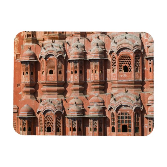 Imán INDIA, Rajasthan, Jaipur: Hawa Mahal (Palacio de l (Horizontal)