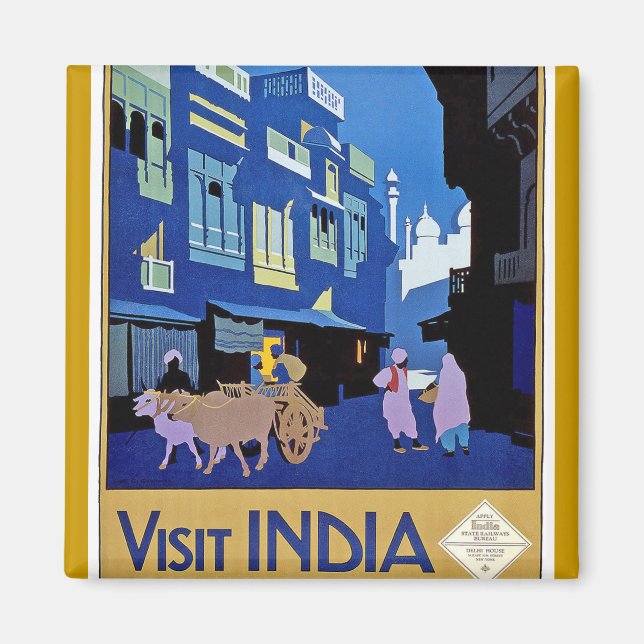 Imán India - Viajes de época - Visita India (Frente)