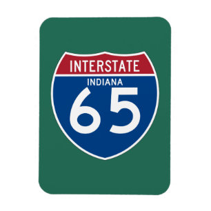Imán Indiana EN escudo de la carretera nacional I-65 -