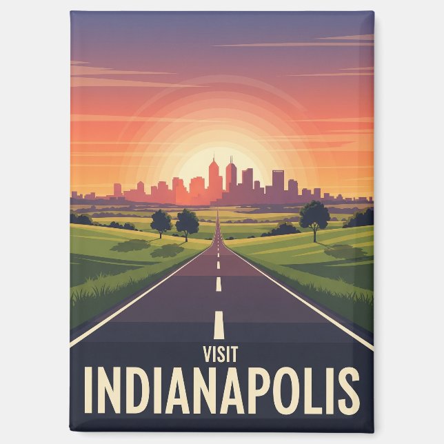 Imán Indiana Indianapolis (Anverso)