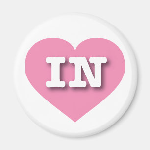 Imán Indiana Pink Heart - I love IN