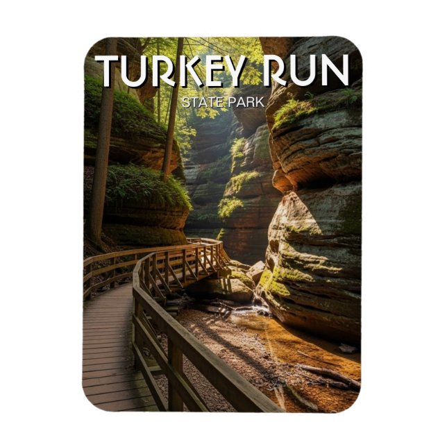 Imán Indiana Turkey Run State Park Viaje (Vertical)