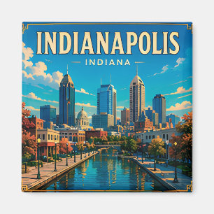 Imán 🏁 Indianapolis Indiana Canal y horizonte