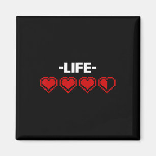 Imán Indicador de vida corazón gráfico de 8 bits juego