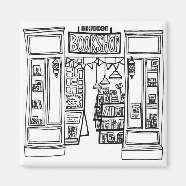 Imán Indie Bookshop Fridge Magnet (Frente)