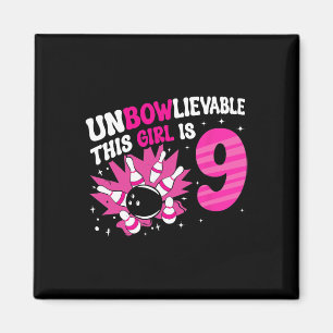 Imán Indigerible Este Chica Es 9 Bowling 9 Cumpleaños