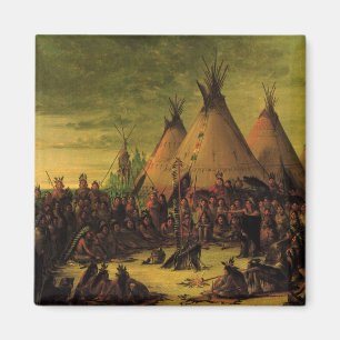 Imán Indios vintage, Consejo de Guerra Sioux de Catlin