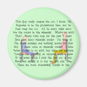 Imán Individuo espeluznante de la grieta de la acera