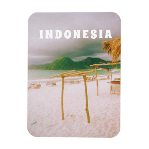 Imán Indonesia Lombok Paraíso Tropical Impreso