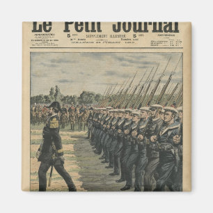 Imán Infantes de marina en desfile en el estudio del