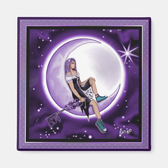 Imán infantil Purple Moon (Frente)