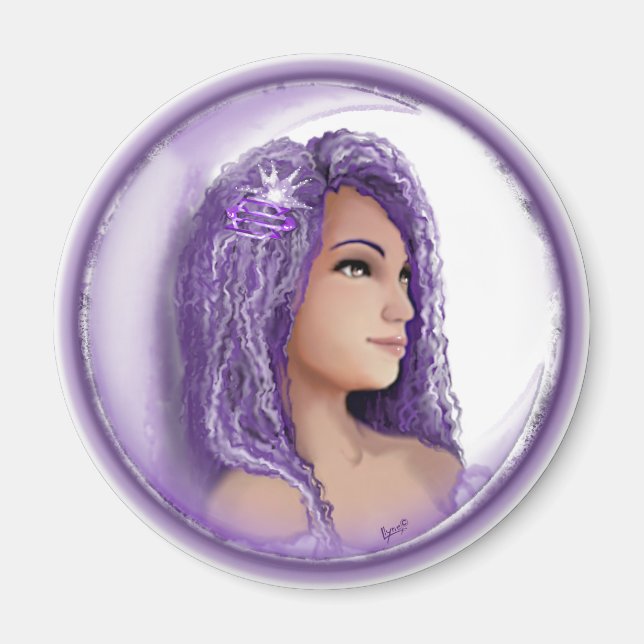 Imán infantil Purple Moon (Frente)