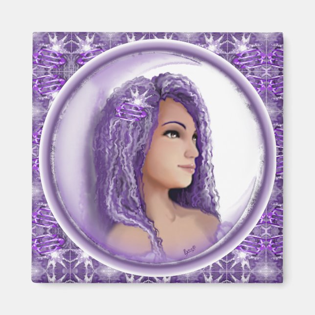 Imán infantil Purple Moon (Frente)