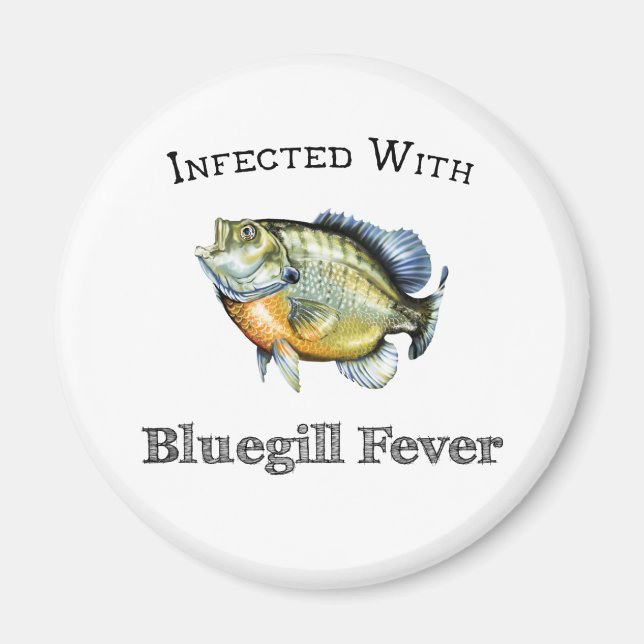 Imán Infectada con fiebre del Bluegill (Frente)