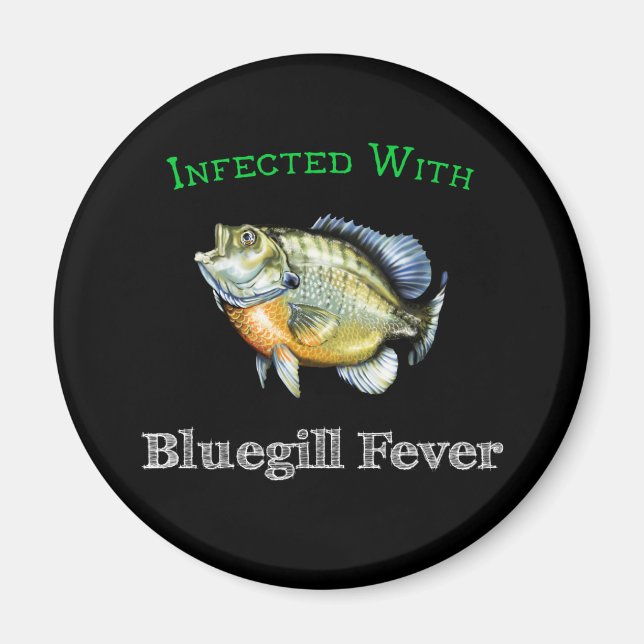 Imán Infectada con fiebre del Bluegill (Frente)