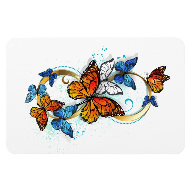 Imán Infinidad de Mariposas Monarca (Horizontal)