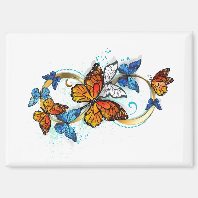 Imán Infinidad de Mariposas Monarca (Anverso)