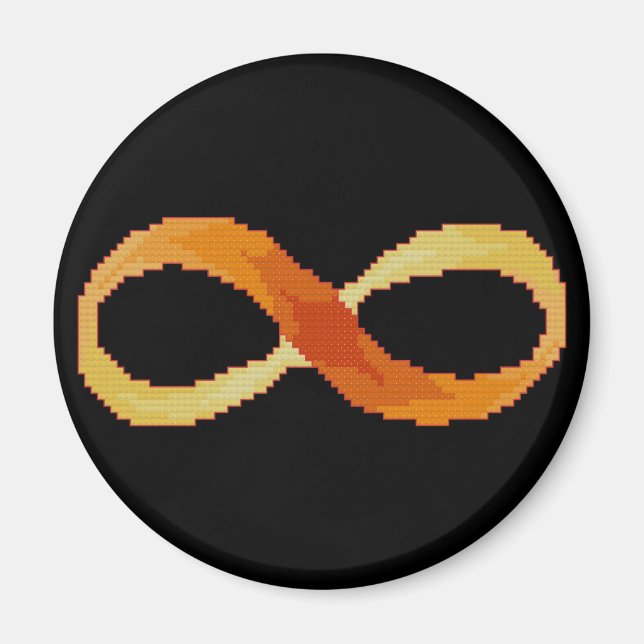 Imán Infinity Cross Stitch Magnet (Frente)