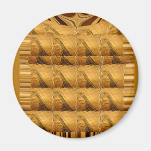 Imán Infinity Golden Giraffe Animal Motiart Print