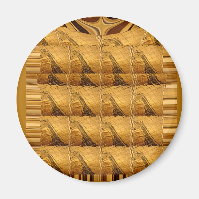 Imán Infinity Golden Giraffe Animal Motiart Print (Frente)