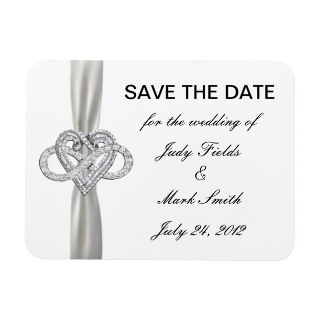 Imán Infinity Heart Save The Date Magnet (Horizontal)