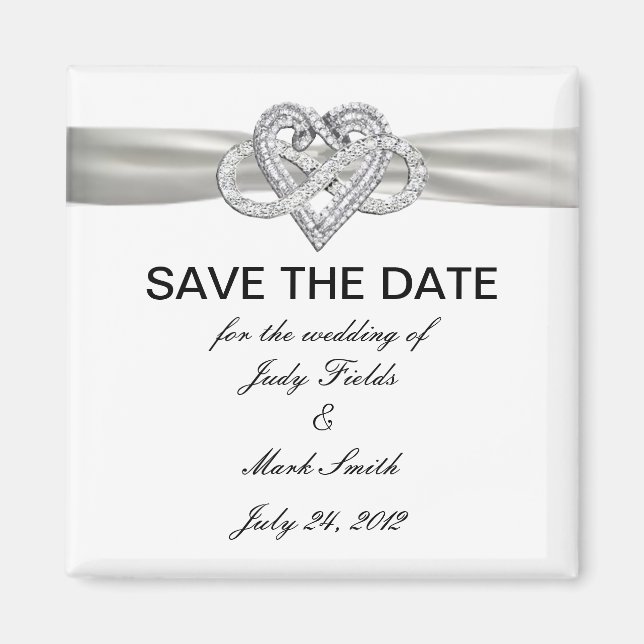 Imán Infinity Heart Save The Date Magnet (Frente)